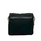 Saffiano Trimmed Tessuto Shoulder Bag