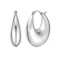 Sculptural Crescent Hoops