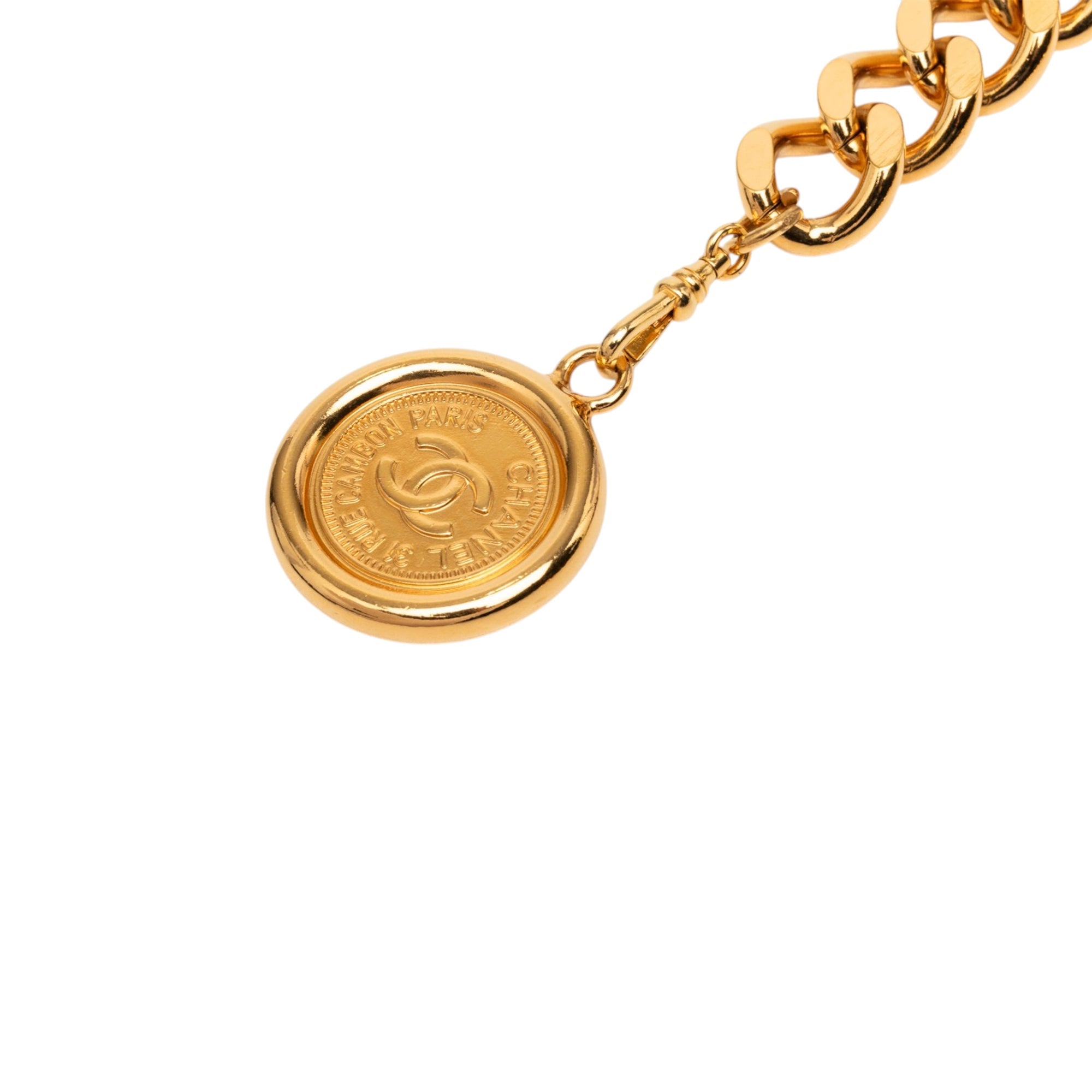 CC Gold Plated 31 Rue Cambon Medallion Chain Belt