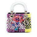 Mini Canvas Sequin Flower Pop Lady Dior
