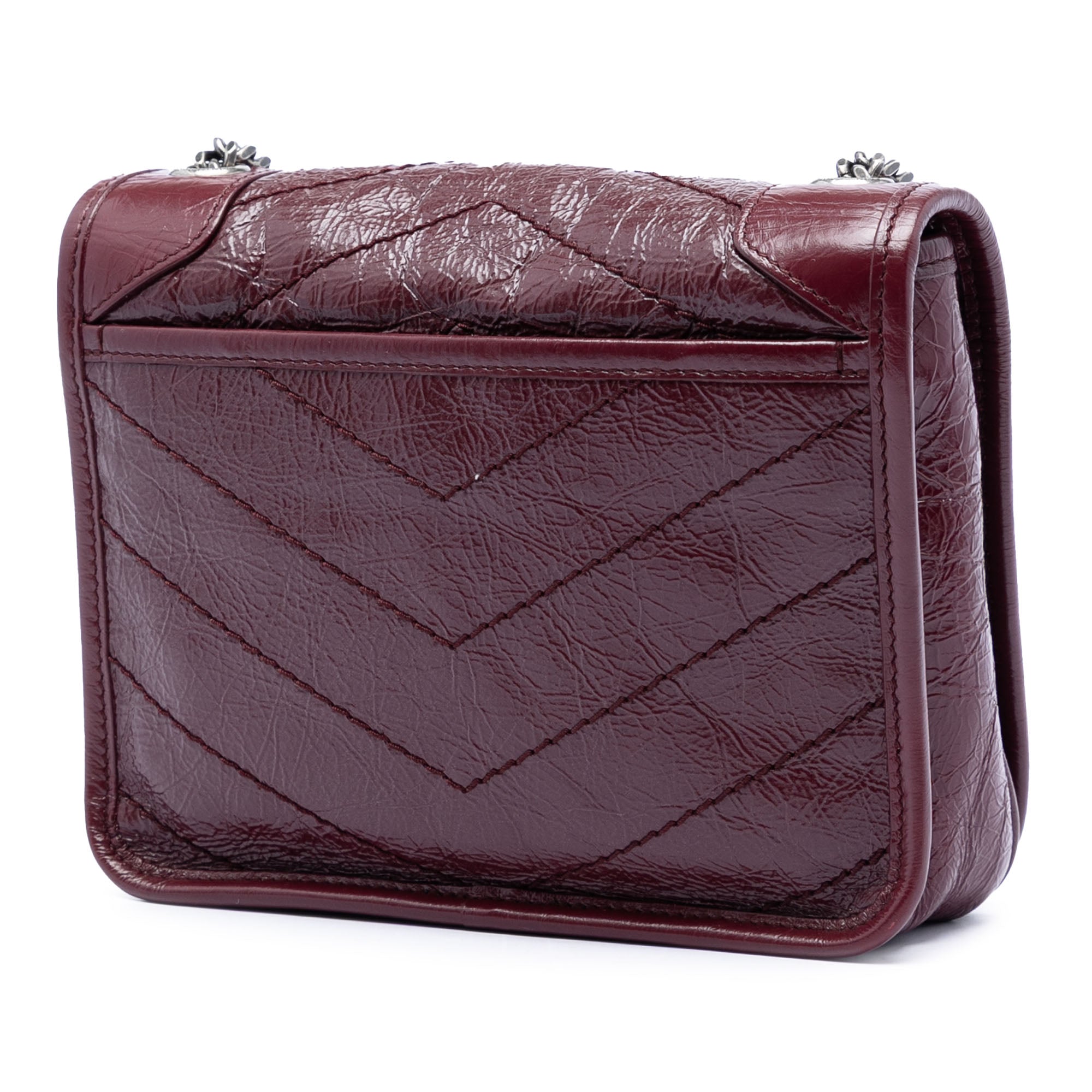 Crinkled Calfskin Niki Wallet on Chain
