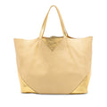 Bicolor Lambskin Horizontal Cabas Tote