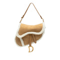 Shearling Suede Saddle Bag