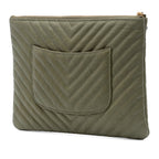 Medium Chevron Calfskin O Case Clutch