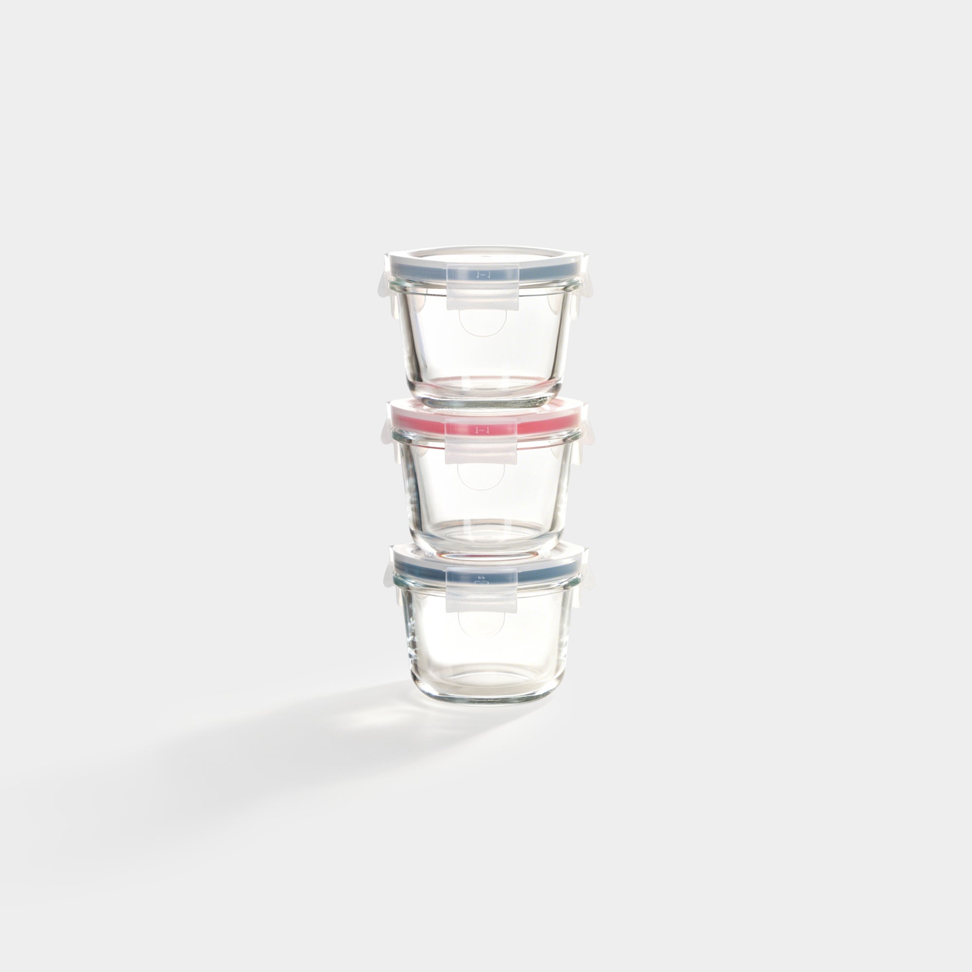 GENICOOK Round Mini Glass Container Set