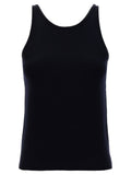 Max Mara Stretch Wool Knit Tank Top — Black