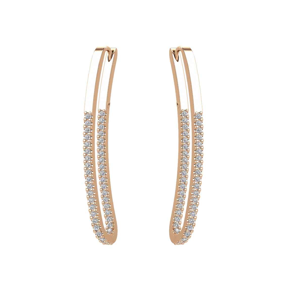 LUNA Diamond Hoop Earrings Pair By ALINKA Fine Jewellery