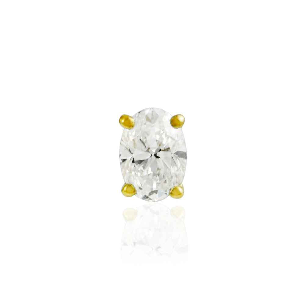 DASHA Oval Diamond Stud Earring Single By ALINKA Fine Jewellery