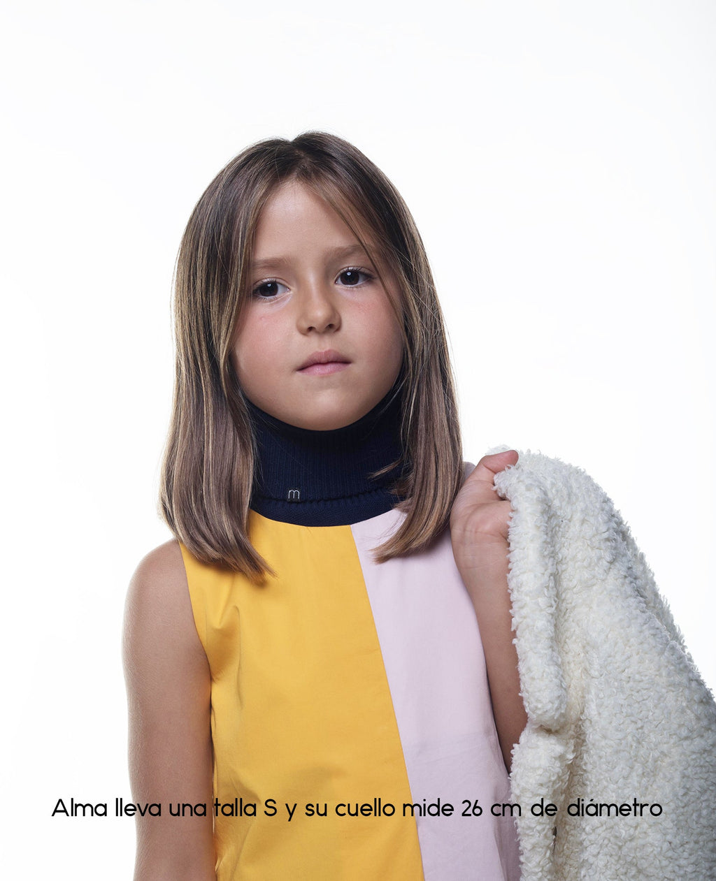 Jersey de cuello vuelto minimo azul niño
