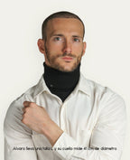 Jersey de cuello vuelto minimo negro hombre