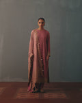 Mauve Hand Embroidered Star Kurta Set By KYNAH, Luxury Indian Fashion & Bridal Wear