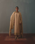 Coconut Hand Embroidered Star Kurta Set By KYNAH, Luxury Indian Fashion & Bridal Wear