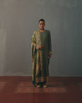 Moss Green Hand Embroidered Star Kurta Set By KYNAH, Luxury Indian Fashion & Bridal Wear