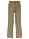 Amiri Overdyed Wide-Leg Jeans — Beige