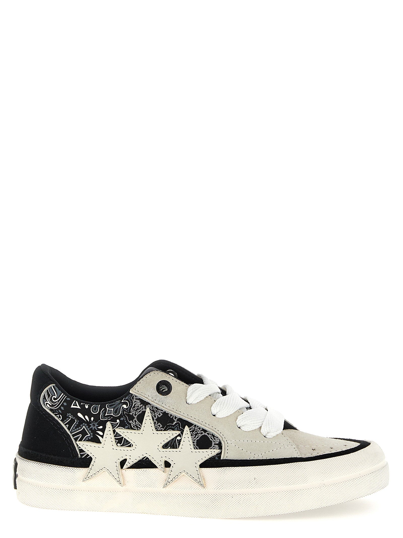 Amiri Bandana Sunset Skate Sneaker — Cream
