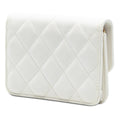 CC Quilted Caviar Medallion Charm Clutch With Chain