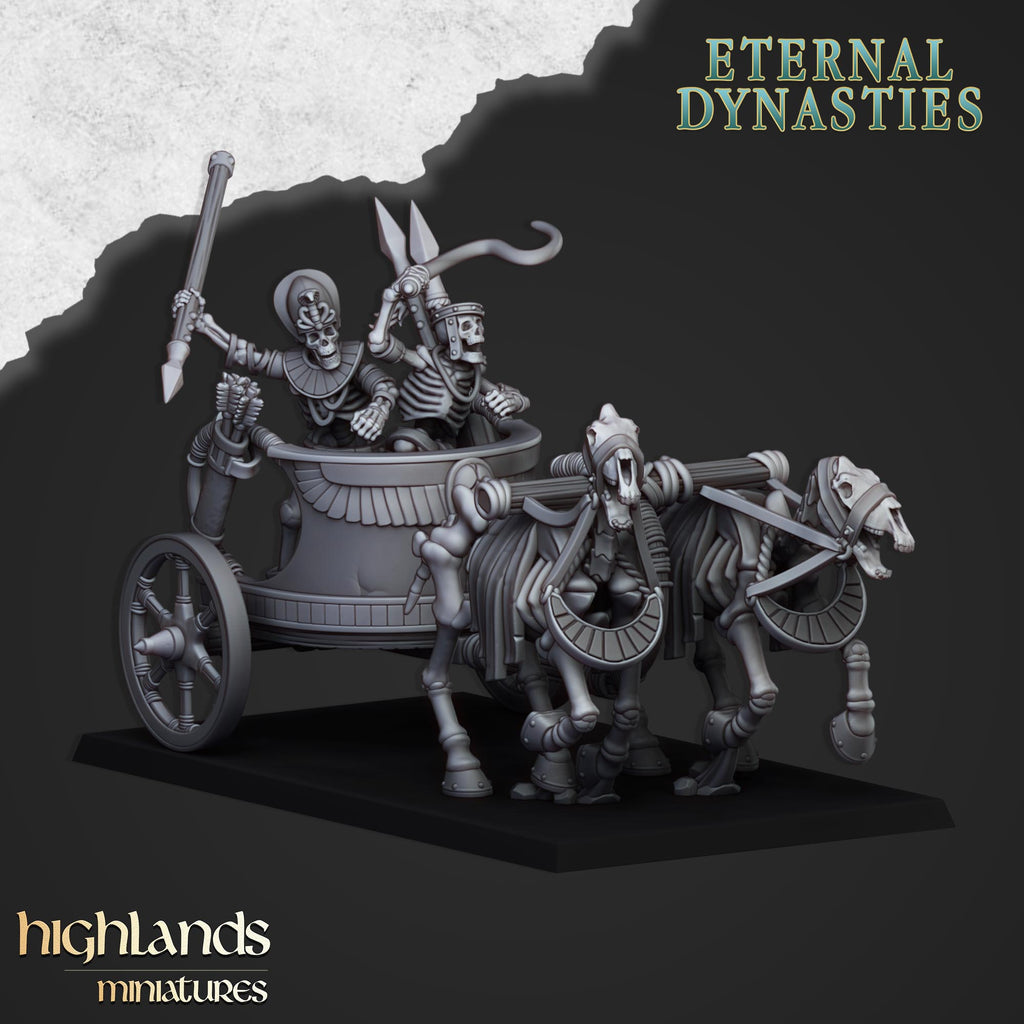 Ancient Skeketal Chariots, Highlands Miniatures