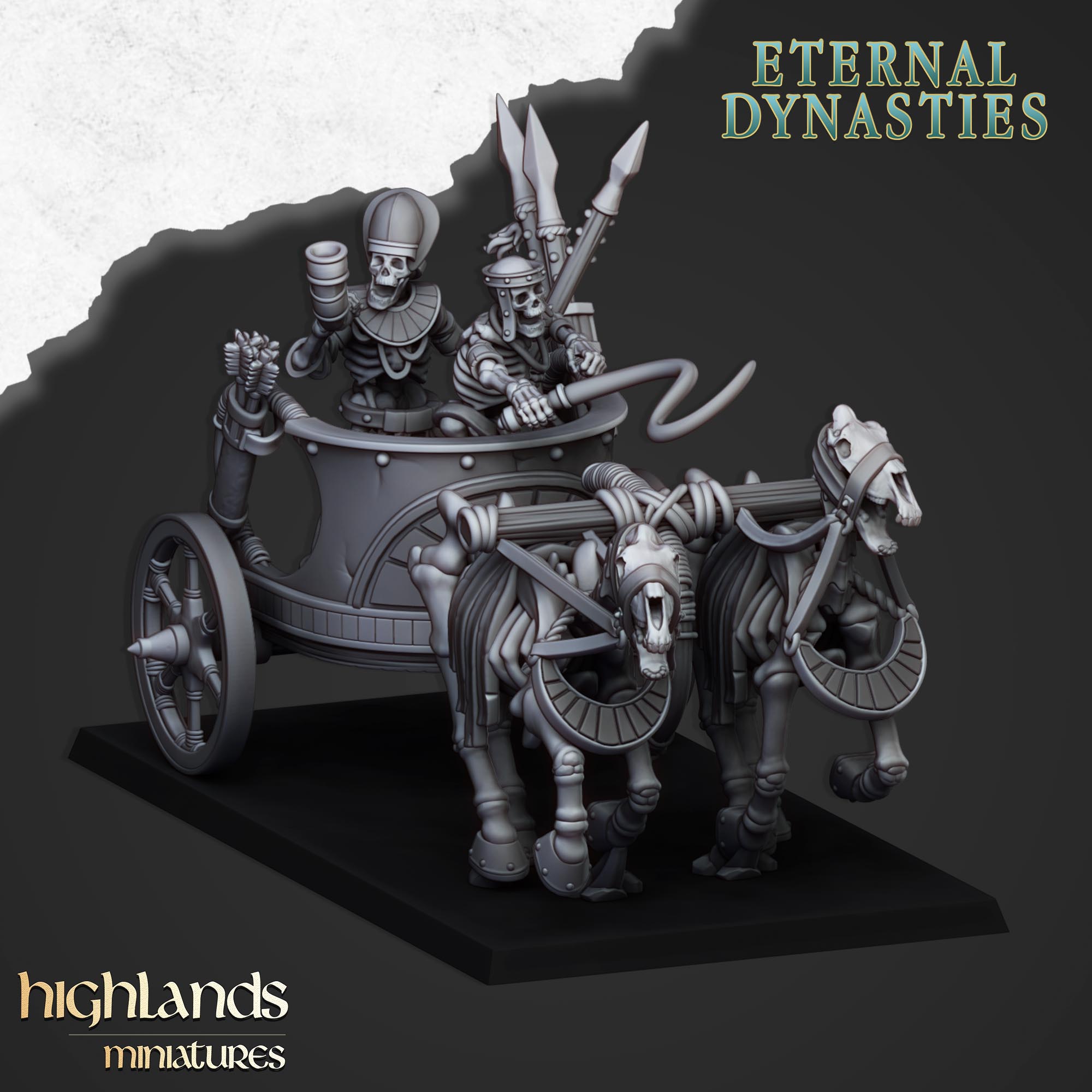 Ancient Skeketal Chariots, Highlands Miniatures