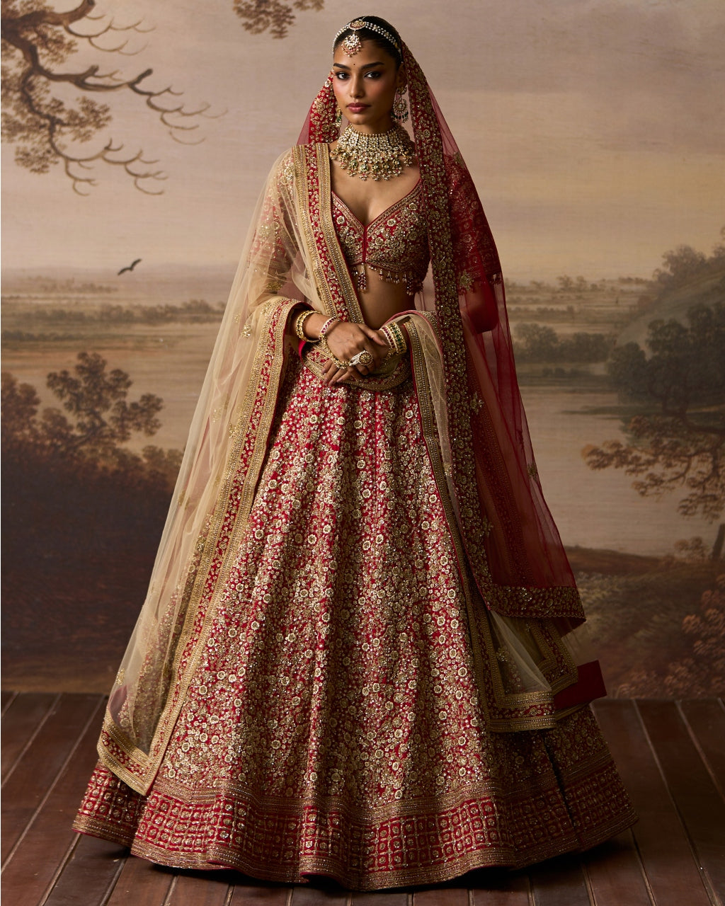 Sindoori Lehenga Set By KYNAH, Luxury Indian Fashion & Bridal Wear