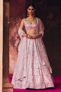 Blush Pink Organza Lehenga Set By KYNAH, Luxury Indian Fashion & Bridal Wear