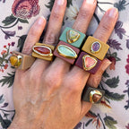 Anillo mujer color mora cuarzo rosa