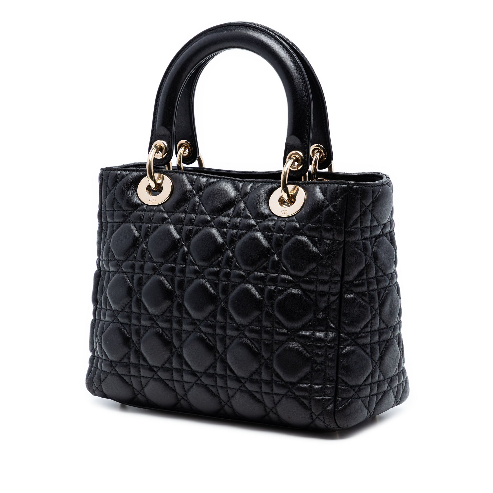 Medium Lambskin Cannage Lady Dior