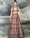 Multi-Hued Pink Skirt Set By KYNAH, Luxury Indian Fashion & Bridal Wear