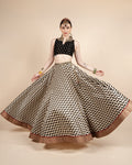 Chevron Skirt Set By KYNAH, Luxury Indian Fashion & Bridal Wear