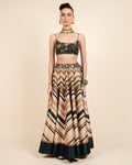 Soft Beige Skirt Set By KYNAH, Luxury Indian Fashion & Bridal Wear