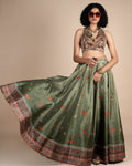 Sage Green Skirt Set By KYNAH, Luxury Indian Fashion & Bridal Wear