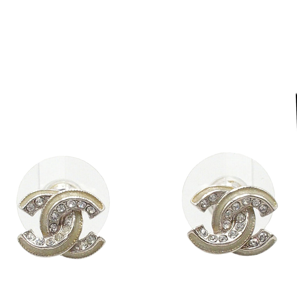 CC Plated Brass Strass Push Back Earrings