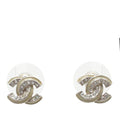 CC Plated Brass Strass Push Back Earrings