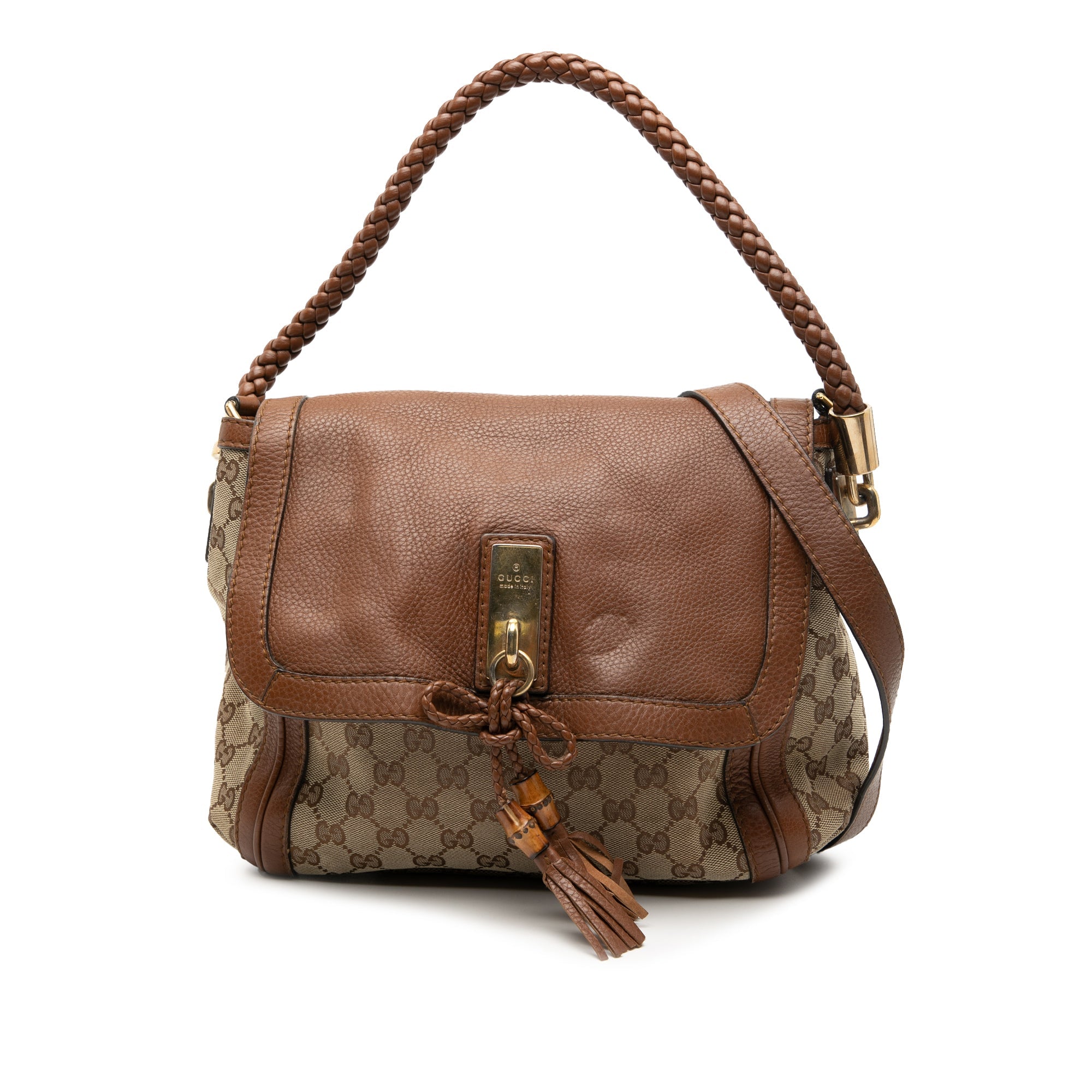GG Canvas Bella Flap Satchel