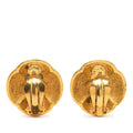 CC Gold Plated Camelia Dome Clip On Earrings