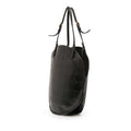 Croc Embossed Leather Curved Shoulder Bag
