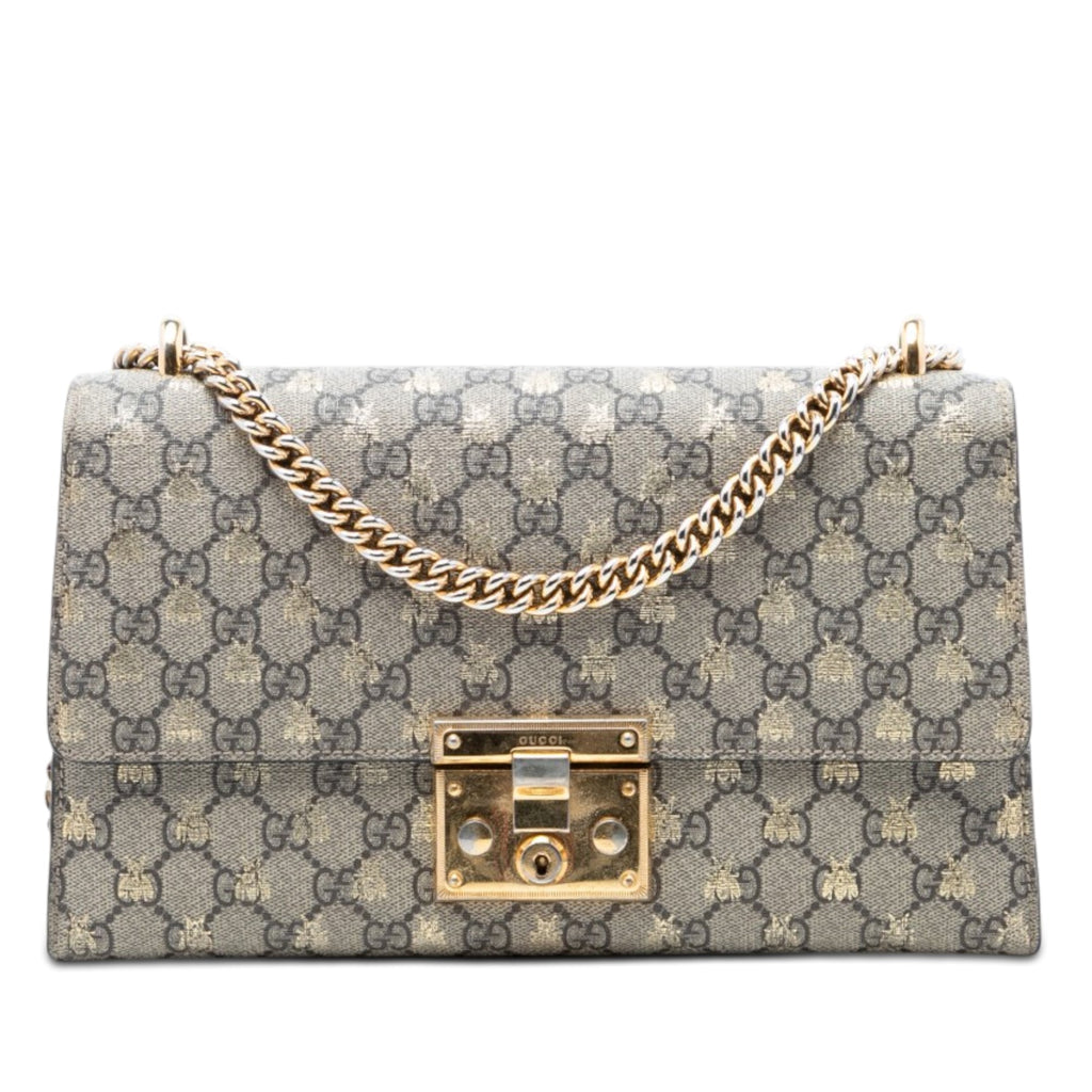 Medium GG Supreme Bee Padlock Shoulder Bag