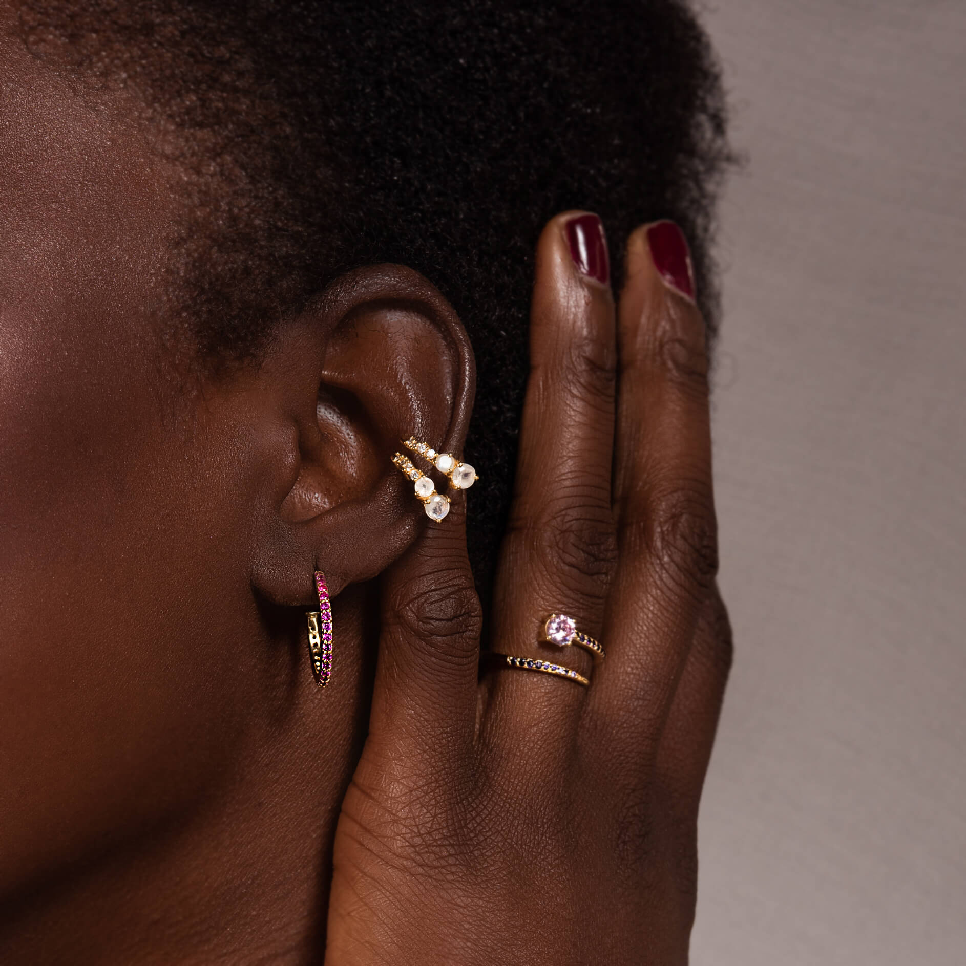 Aros Eclectic Shine Big Fucsia