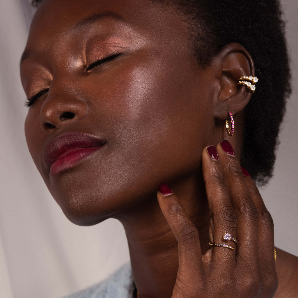 Aros Eclectic Shine Big Fucsia
