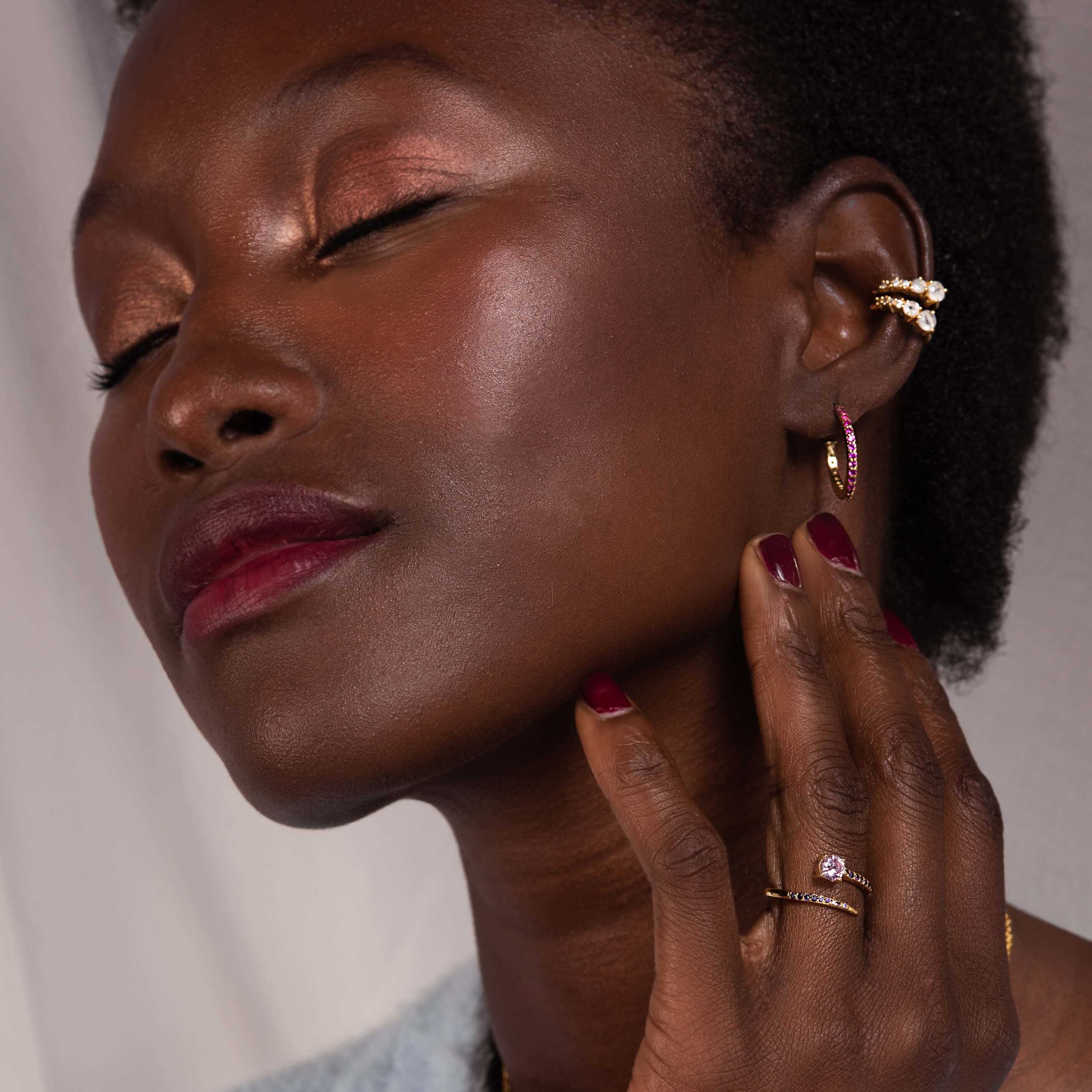 Aros Eclectic Shine Big Fucsia