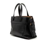 Small Leather Gate Top Handle Bag