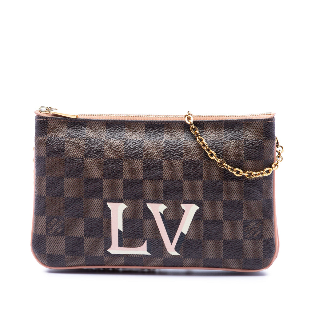 Damier Ebene Pochette Double Zip