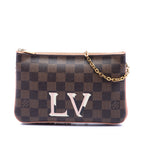 Damier Ebene Pochette Double Zip