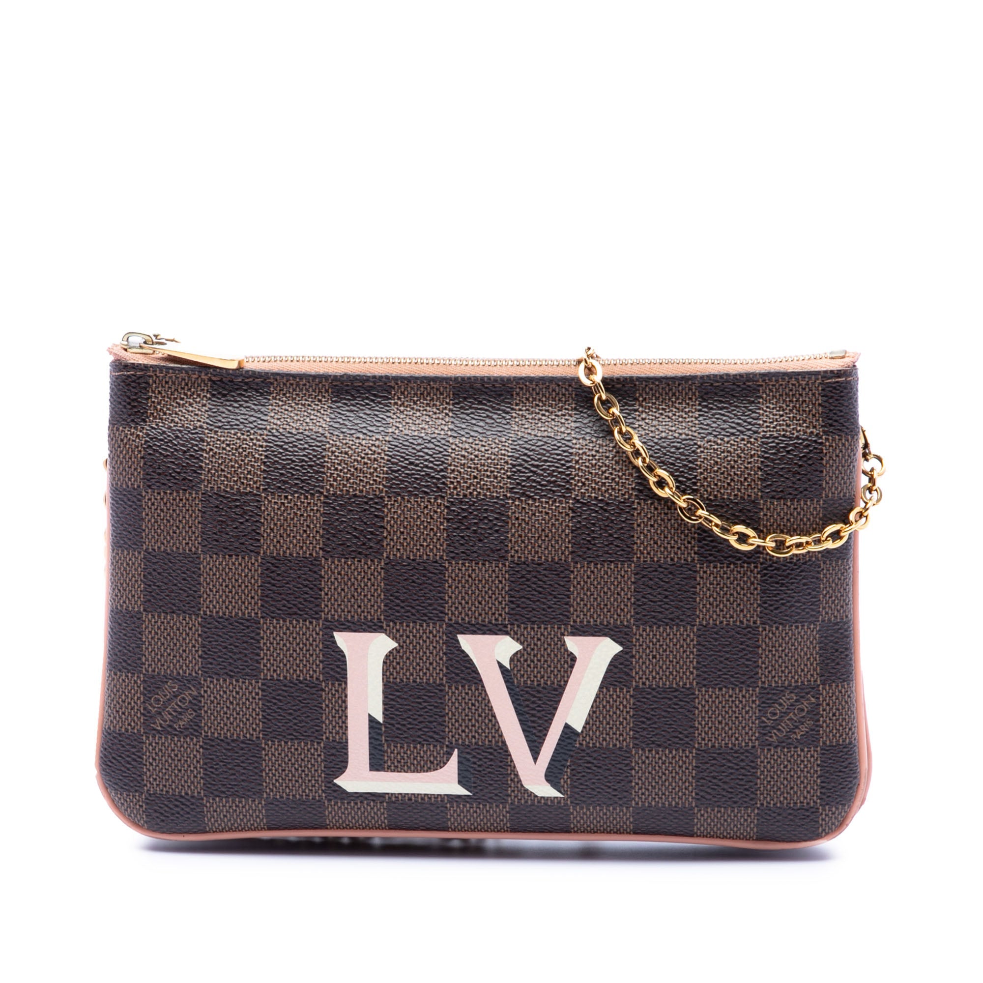 Damier Ebene Pochette Double Zip