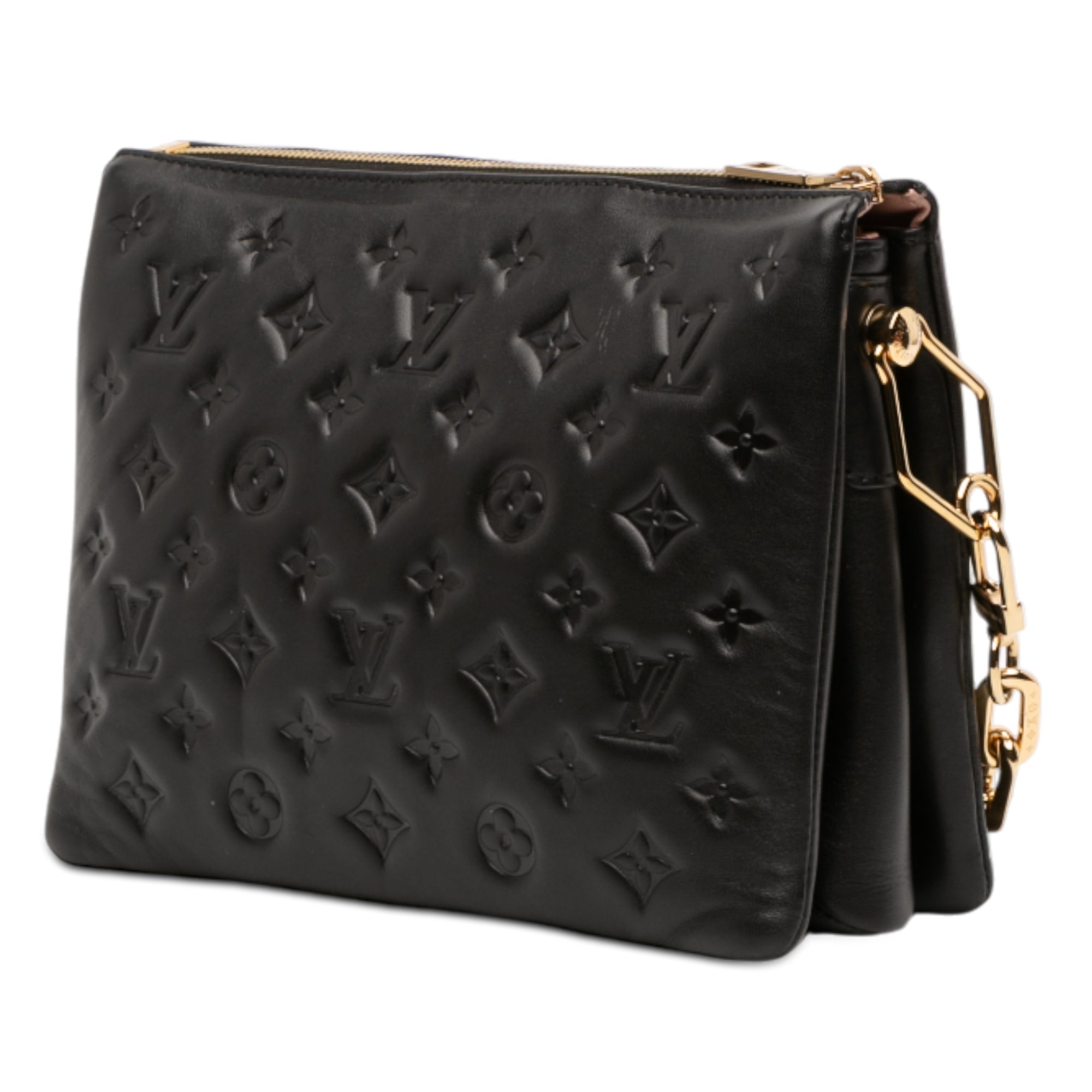 Monogram Embossed Puffy Lambskin Coussin PM