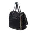 Tessuto Whipstitched Logo Oro Tassel Satchel
