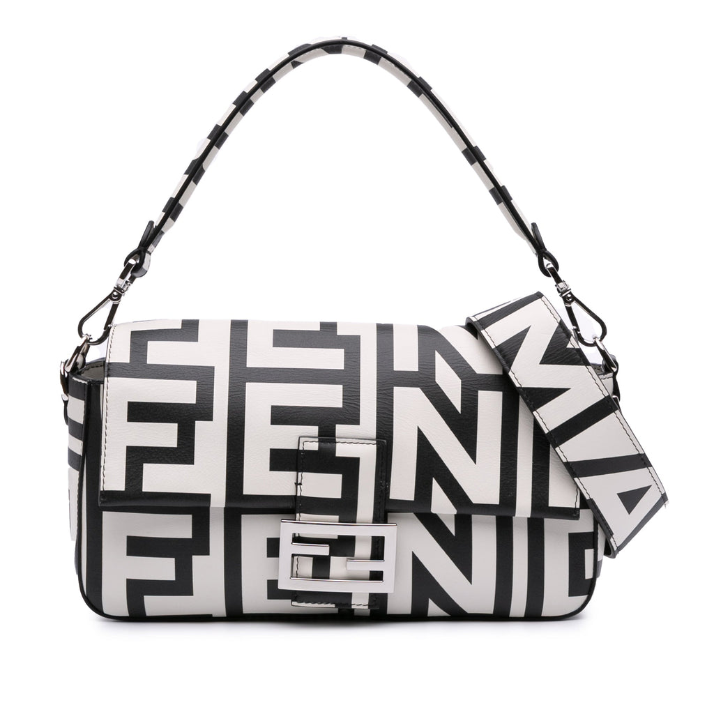 Marc Jacobs Nappa Vitello King Logo Print Baguette Satchel