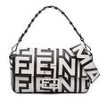 Marc Jacobs Nappa Vitello King Logo Print Baguette Satchel
