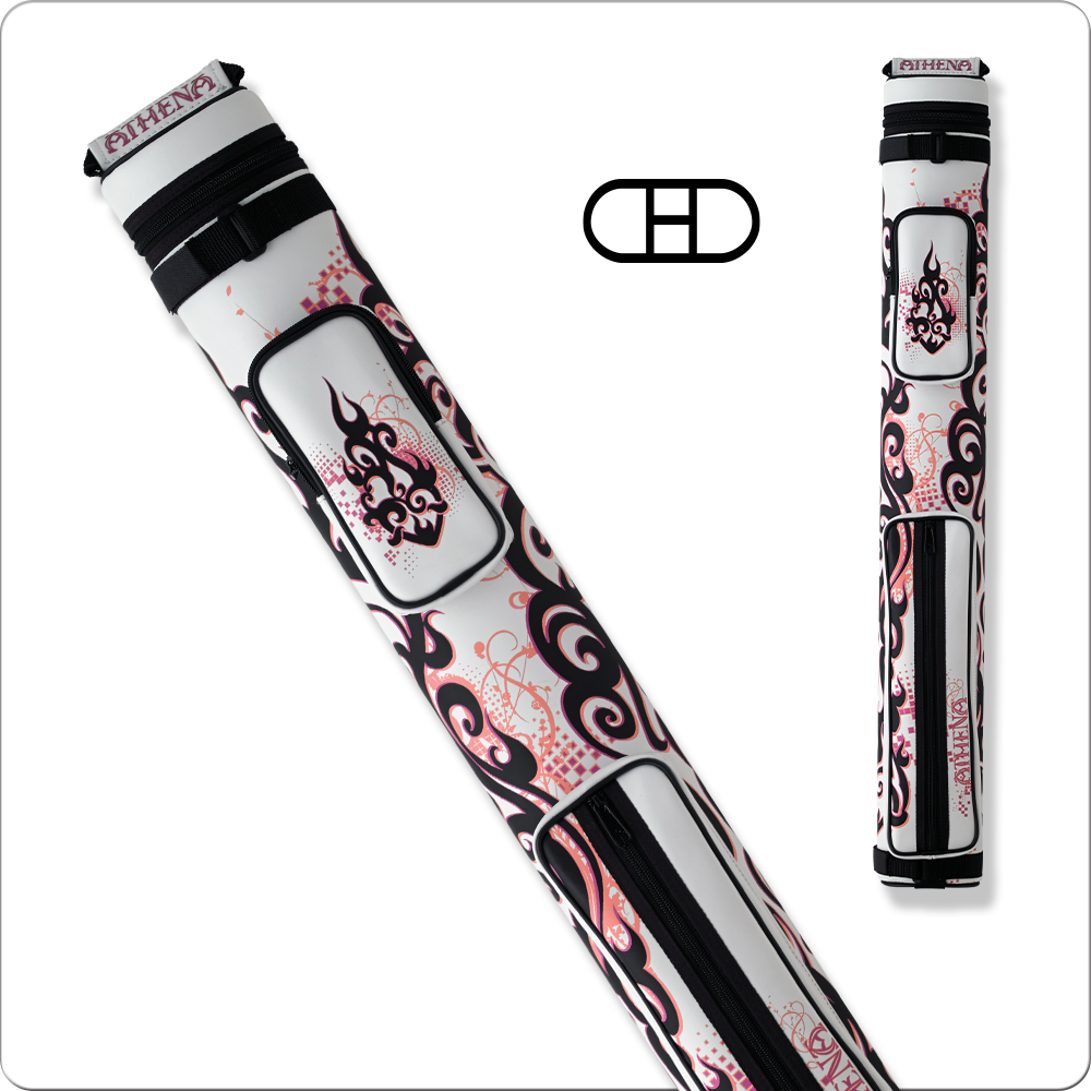 Athena 2x2 White with Black and Pink Tribal