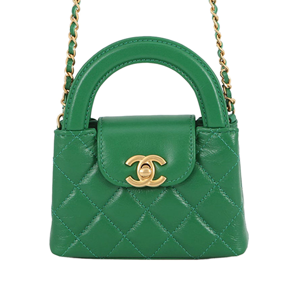 Nano Aged Calfskin Kelly Shopper Bag