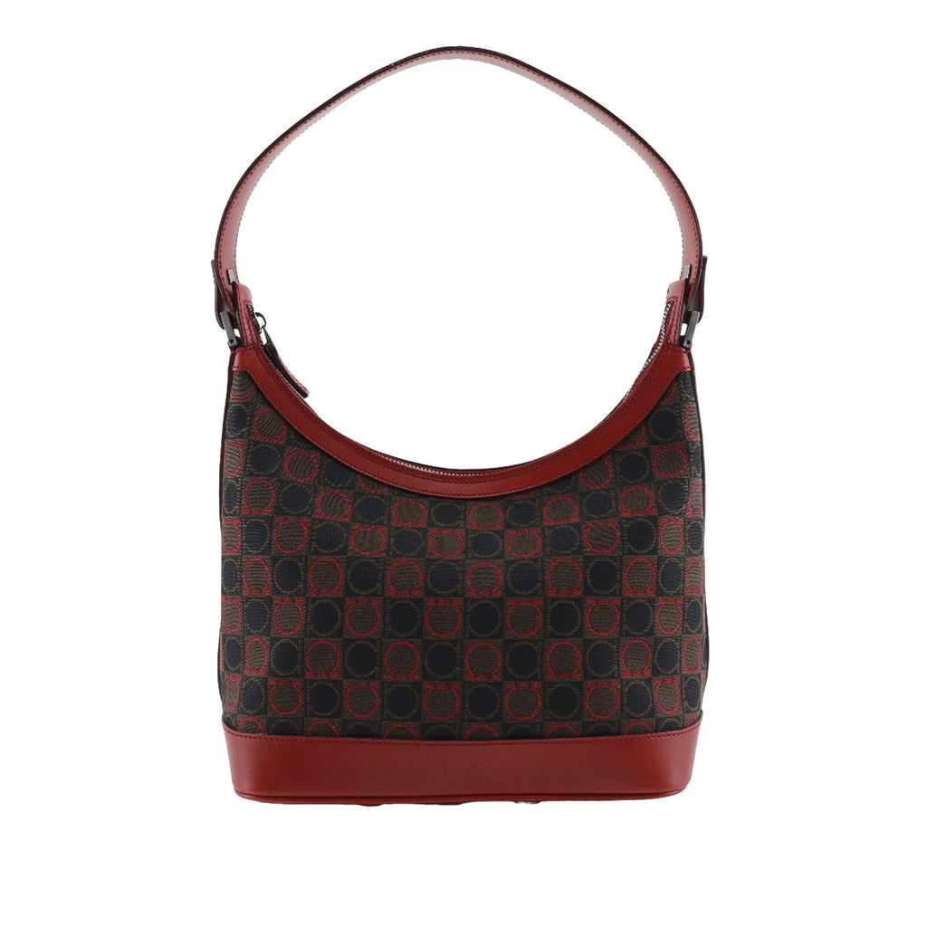 Gancini Canvas Shoulder Bag
